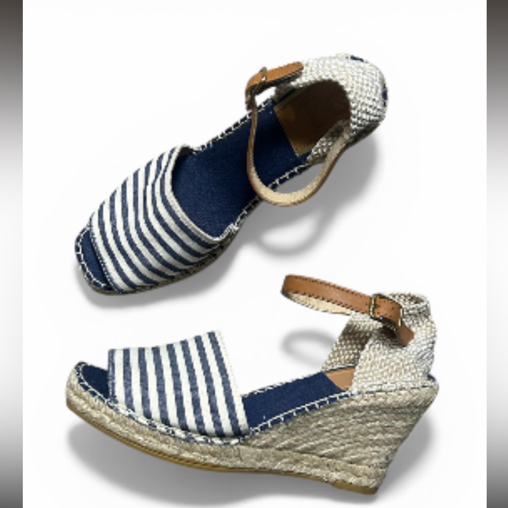 Vidoretta Striped Open Toes Espadrille Wedge Sandals Size 39 Us 8.5